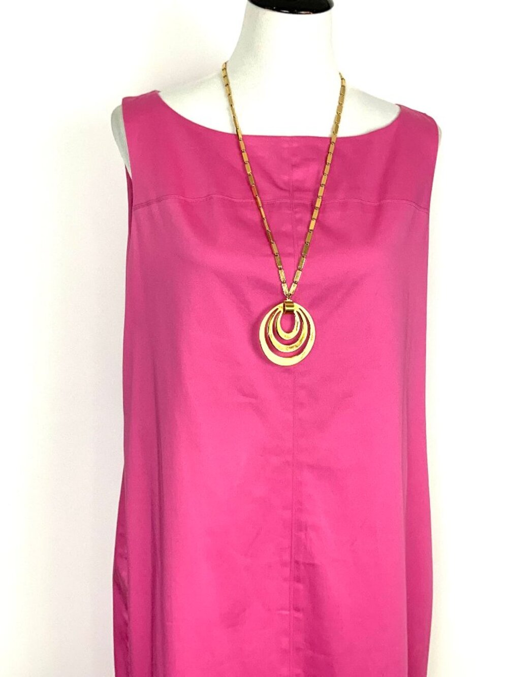 Lauren Ralph Lauren Charlotte Pink Sleeveless Shift Dress Size 14 - Picture 2 of 16